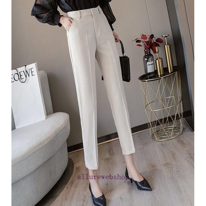 クロップドパンツ レディース ファッション 代 30代 40代 50代 女性 秋 夏服 春 九分丈 ハイウエスト センタープレス 大人きれい オフィスコーデ Allby Allure Webshop 通販 Yahoo ショッピング