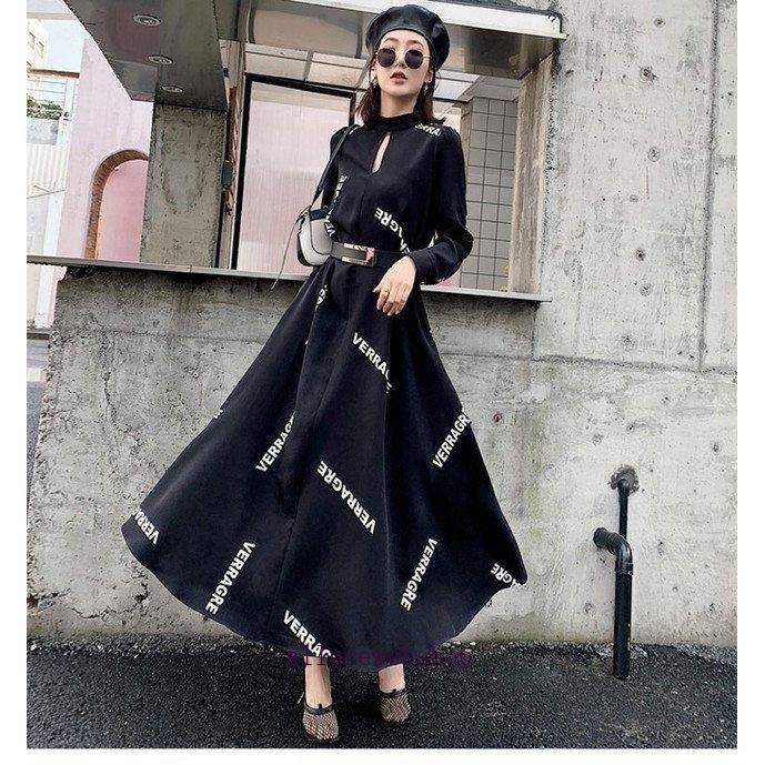 超歓迎 マキシワンピース 50代 40代 30代 代 ファッション レディース ワンピース 女性 春秋冬 マキシ丈 長袖 フレアロゴワンピース 春 冬 秋 カジュアル 長袖 サイズ L Dev Jlstudios Square5 Com