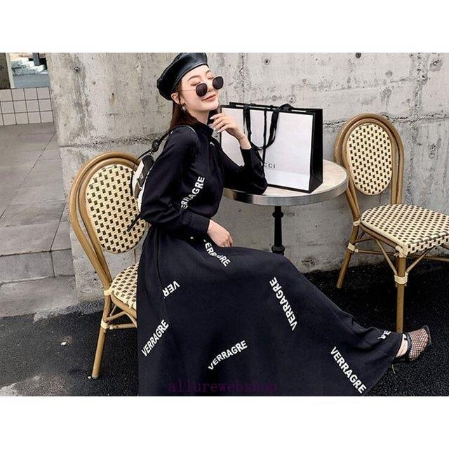 超歓迎 マキシワンピース 50代 40代 30代 代 ファッション レディース ワンピース 女性 春秋冬 マキシ丈 長袖 フレアロゴワンピース 春 冬 秋 カジュアル 長袖 サイズ L Dev Jlstudios Square5 Com