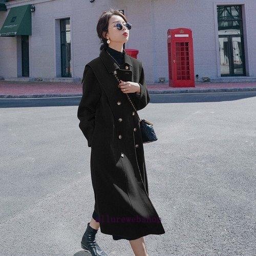 美しい 秋 50代 40代 30代 代 ファッション レディース ロングコート ロングコート 秋冬 おしゃれ ウエストベルト ダブルブレスト セーラーカラー 冬 秋 カジュアル 女性 50代 40代 30代 代 ファッション レディース コート アウター Www Reinnec Cl