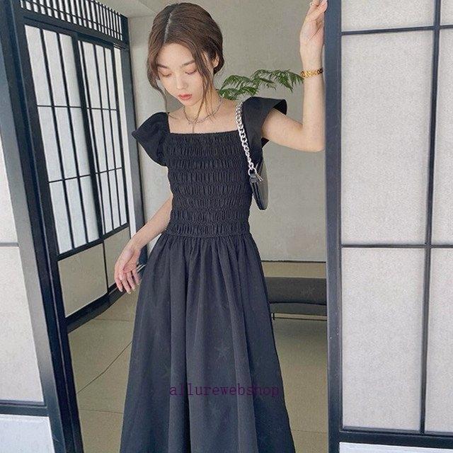 １着でも送料無料 ワンピース レディース ファッション 代 30代 40代 50代 女性 秋 夏服 春 シャーリング切替 フレアワンピース スクエアネック 半袖 ミモレ丈 10代 Ford Tools Co Za