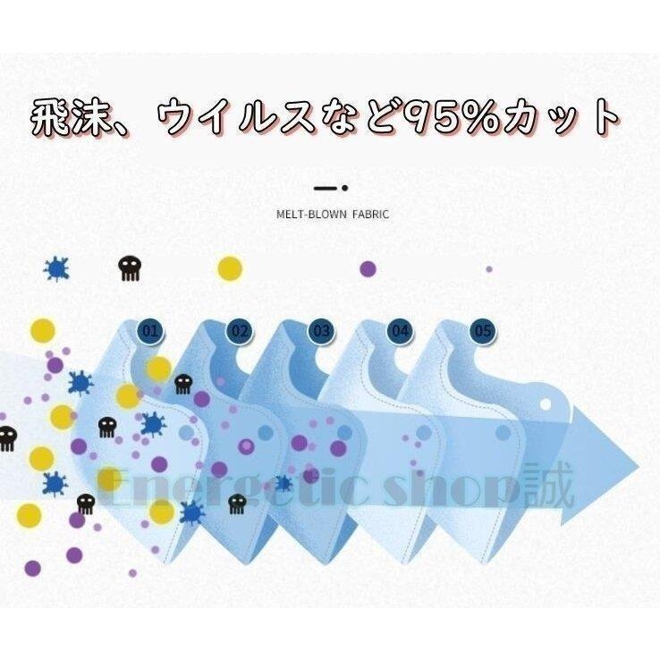 マスク N95 KN95 5層構造 100枚 米国N95同等 大人用 3D 不識布マスク 使い捨て PM2.5対応 花粉対策 有害ウィルスカット率95％以上 n95 mask 10個ずつ個包装｜allurewebshop｜03