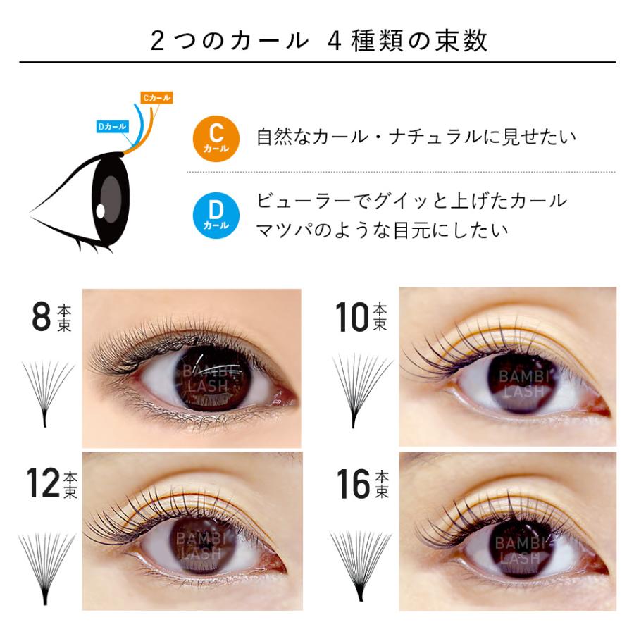 ナチュラル バンビラッシュ 40束入り まつげエクステ まつ毛エクステ