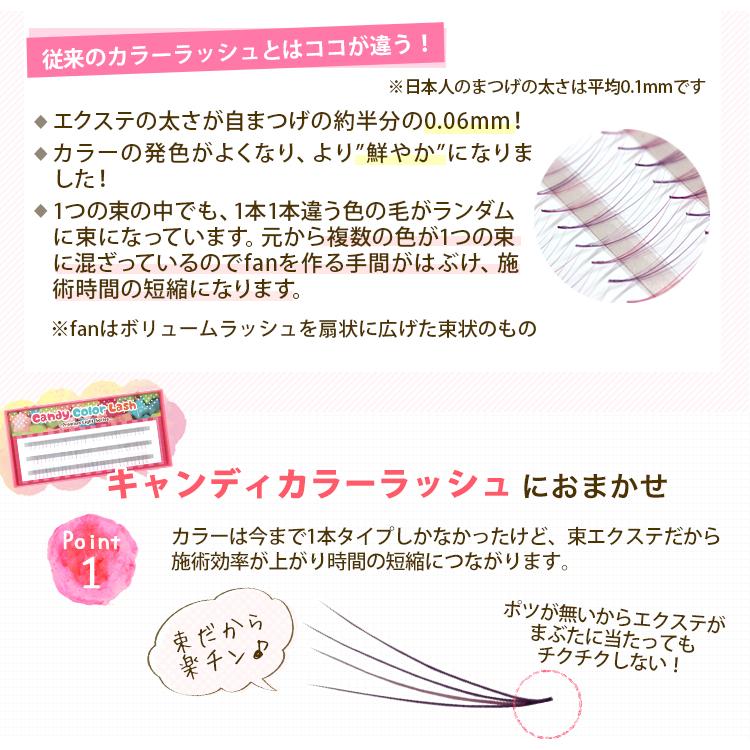キャンディカラー フレアラッシュ 4本束 10本束 束カラーマツエク