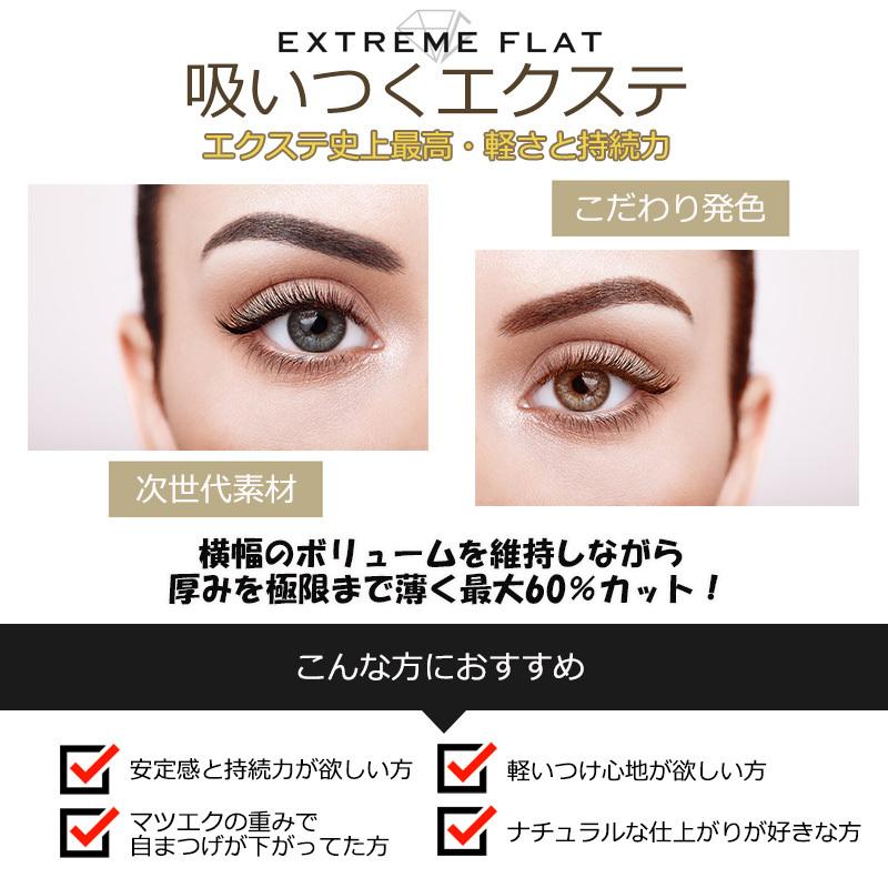 エクストリームフラット アッシュグレー 12列 まつ毛エクステ まつげ