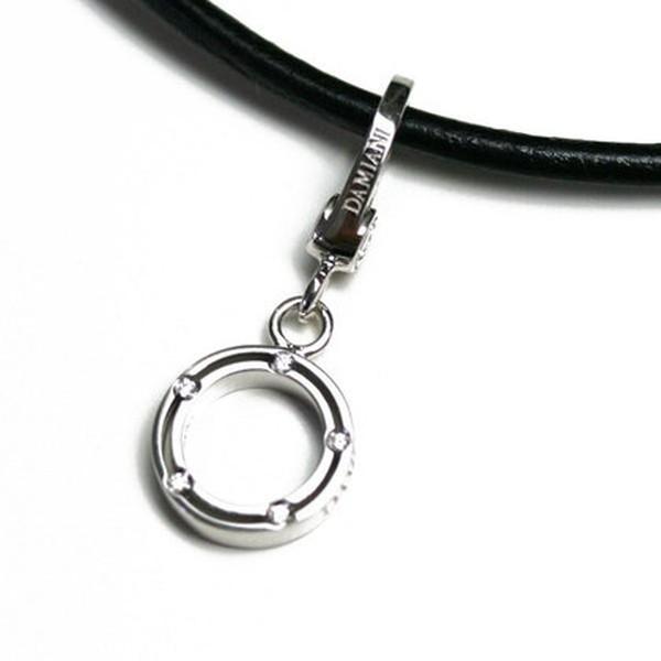ダミアーニ DAMIANI D.SIDE ディ・サイド チャーム K18/WG 10Pダイヤモンド オリジナル革紐付き 20031633