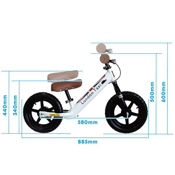 ペダルなし自転車 ブレーキ付 スタンド付 キックバイク ロンドン