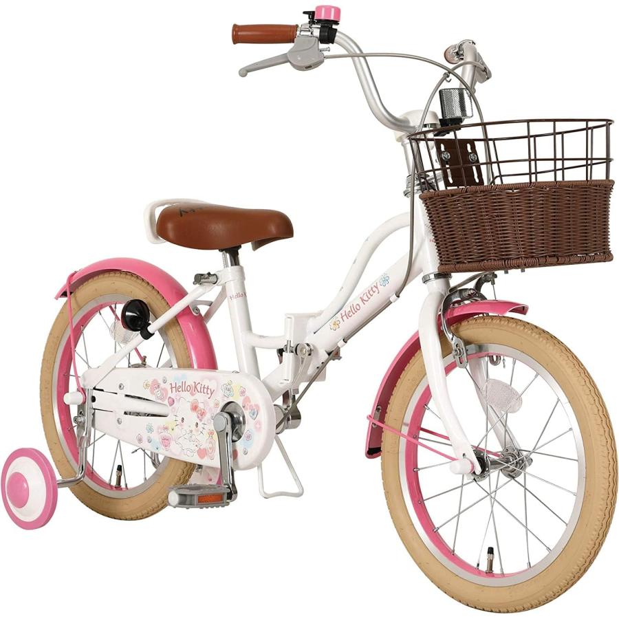 ハローキティ 折りたたみ 子供用自転車 16インチ スチール製 ハローキティ 折りたたみ 子供用自転車 16インチ スチール製