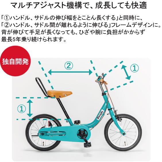 People ピープル ケッターサイクルII 18インチ YGA344 ブルーグレイ ブルー みずいろ 子供用自転車