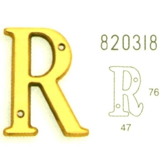 サイン R 0318 アルファベット 切り文字 記号 ビス止め 真鍮 ブラスレター 大文字 春早割