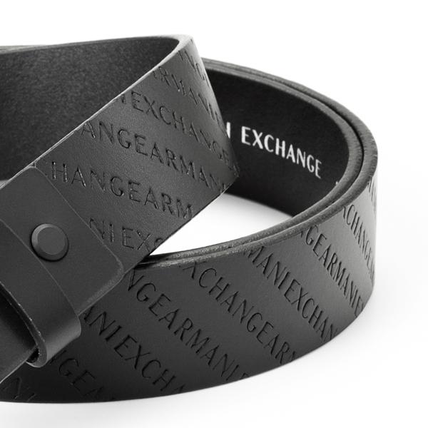 アルマーニエクスチェンジ ARMANI EXCHANGE ベルト（ピンタイプ）ブランド メンズ レザー ブラック 黒 父の日 プレゼント AX