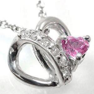 ネックレス ピンクトルマリンネックレス プラチナ 流れ星 オープンハート ペンダント 10月 誕生石 レディース 2023