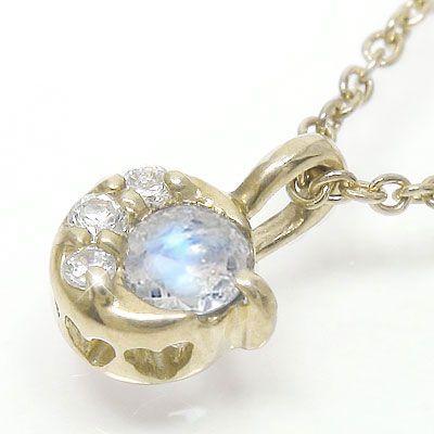 中古品 ネックレス ブルームーンストーン ネックレス ｋ18イエローゴールド 一粒 月 6月 誕生石 レディース 2023 【NAN7717621448】(26928円)