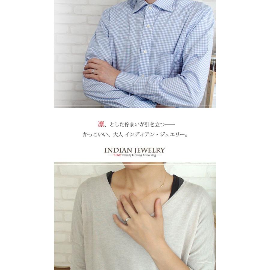リング 10金 誕生石 インディアン クロッシングアロー 弓矢 2本セット 結婚指輪 マリッジ ペアリング メンズ セット価格 母の日の画像