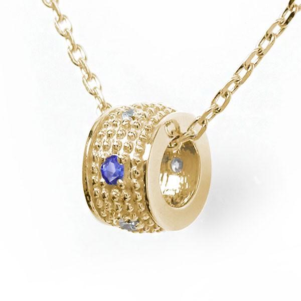 ペンダントトップ ミルグレイン 9月 誕生石 サファイア 10金 千の粒 バレル モチーフ ダイヤモンド カラーストーン チャーム シルバーチェーン 鎖 ホワイトデー