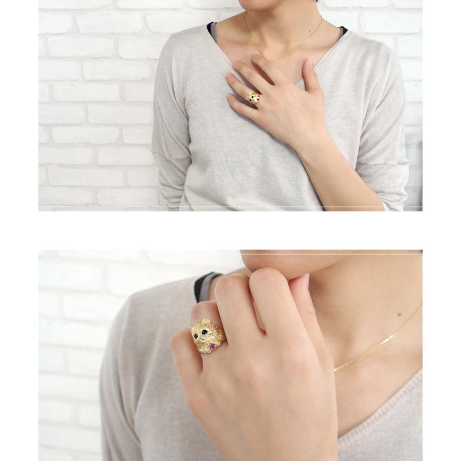 5%OFFクーポン】指輪 猫 リング K18イエローゴールド ネコ ピンキー