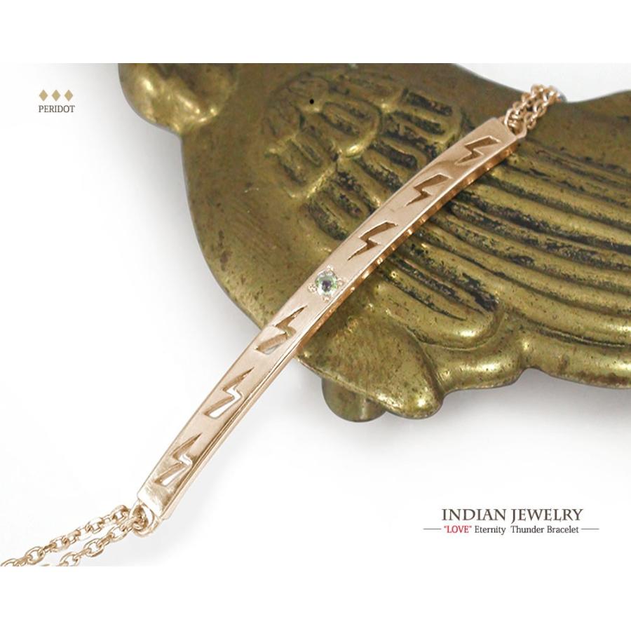 【ほぼ未使用】 ブレスレット インディアンジュエリー ブレスレット ペリドット 18金カラーストーン 8月 誕生石 稲妻 雷 ホワイトデー 【JS8594611867】(29988円)