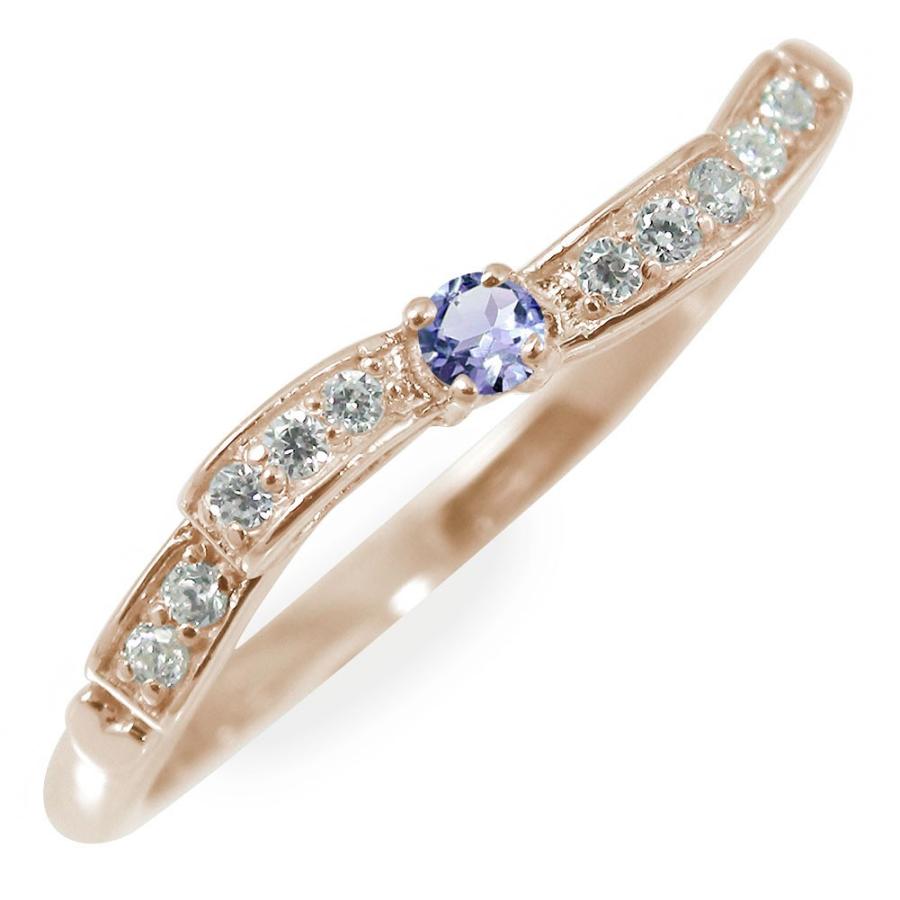 上品 18金 誕生石 12月 結ぶ リボンモチーフ ウェーブ タンザナイト リング 指輪 22 カラーストーン レディース 指輪 リングサイズをお選び下さい 6号 Tin Ipb Ac Id