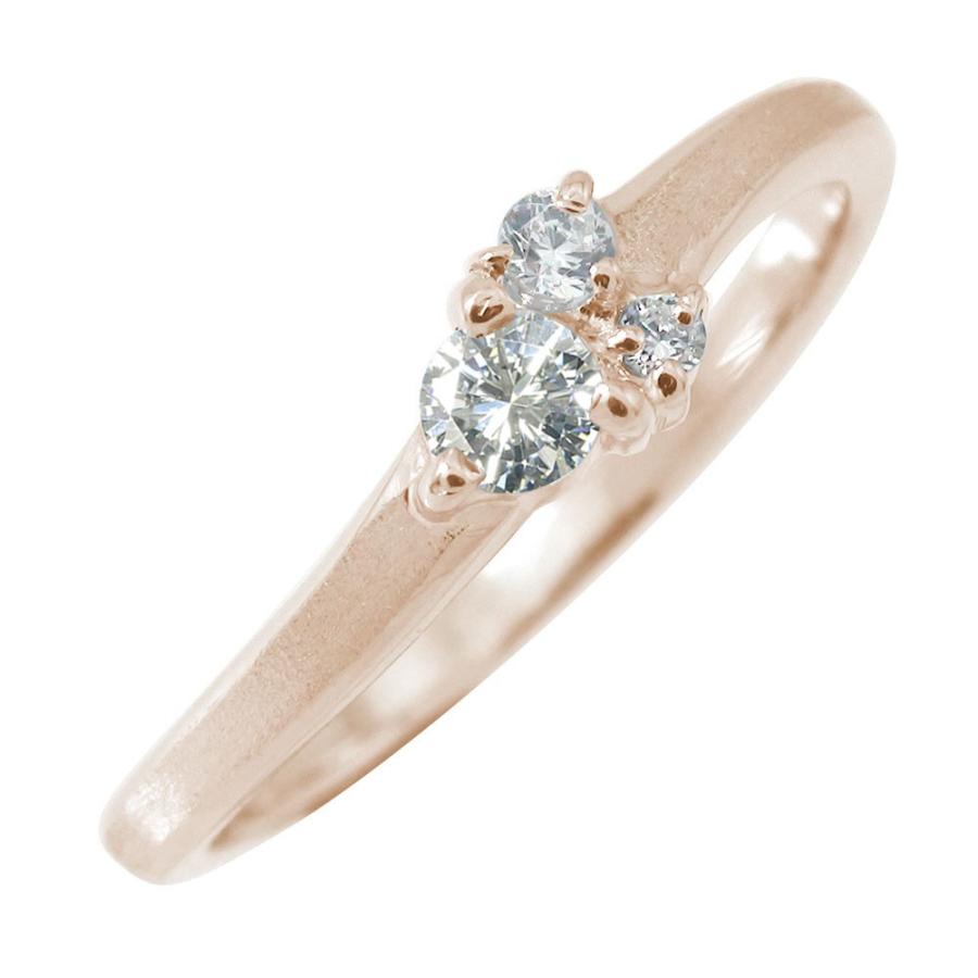 ご予約品 誕生石 4月 指輪 18k K18 リング18金 ダイヤモンド 指輪 指輪 ダイヤモンドリング 素材が選べる 18金 ピンキーリング Xmas 21 クリスマス レディース ジュエリー シルキー仕上げ つや消し レディースアクセサリー