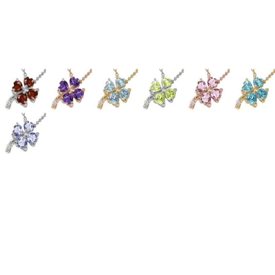 ネックレス ネックレス クローバー 希望・幸福・愛情・健康 18金 k18 18k ネックレス 四つ葉 カラーストーン ジュエリー 入社式 2026 母の日の画像