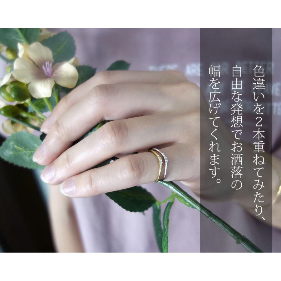 指輪 トリロジー レディース 4月 誕生石 ダイヤモンドリング 指輪 ｋ10金ピンク ホワイト イエローゴールド ピンキー 母の日 プレゼントの画像
