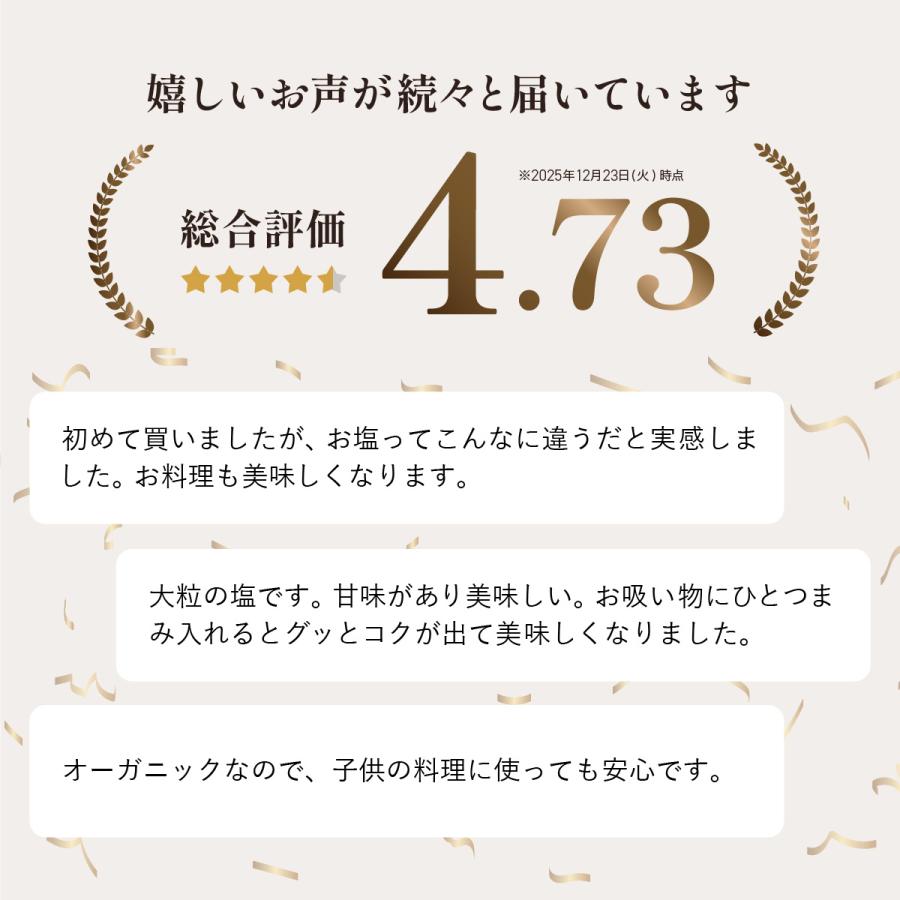料理家監修 天然塩 天日塩 無添加 オーガニック 有機 クサンバ 塩 自然塩 ミネラル あら塩 粗塩 手作り しお- ミネラル天日塩 200g 2個セット -※返品交換不可 |  | 13