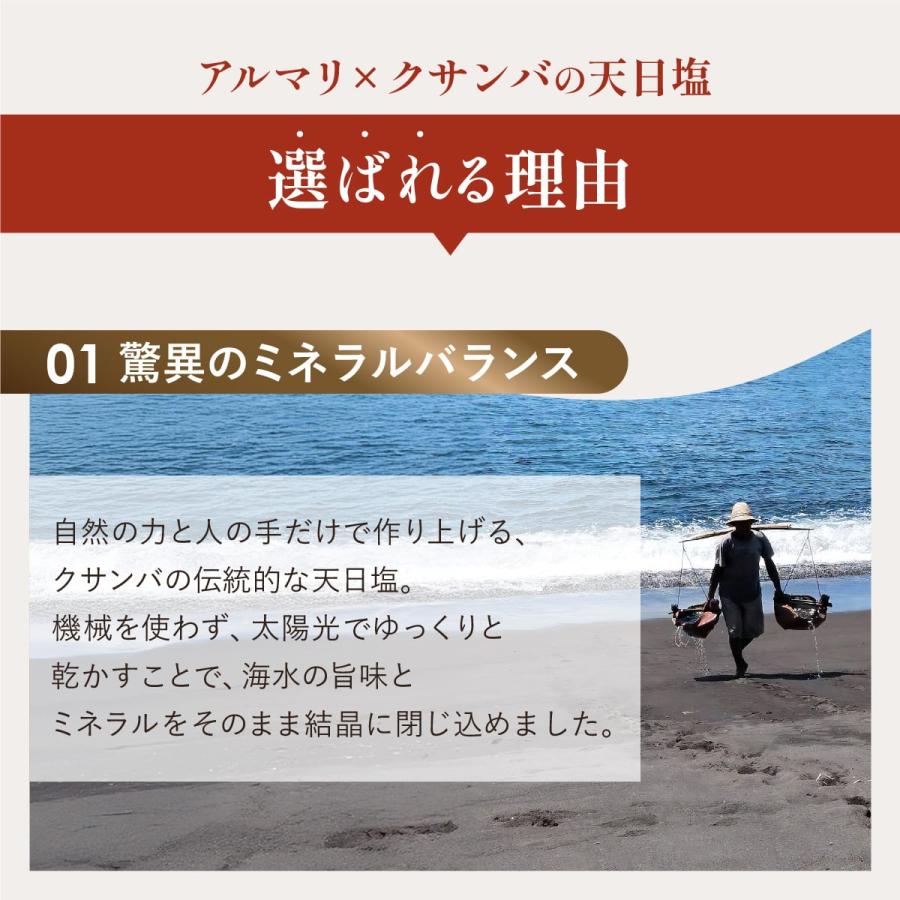 料理家監修 天然塩 天日塩 無添加 オーガニック 有機 クサンバ 塩 自然塩 ミネラル あら塩 粗塩 手作り しお- ミネラル天日塩 200g 2個セット -※返品交換不可 |  | 04