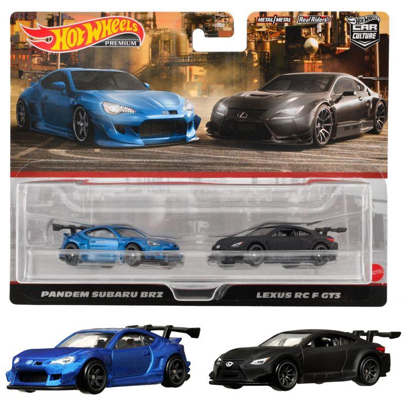 マテル (MATTEL) ホットウィール (Hot Wheels) プレミアム 2パック パンデム スバル BRZ/レクサス RC F GT3