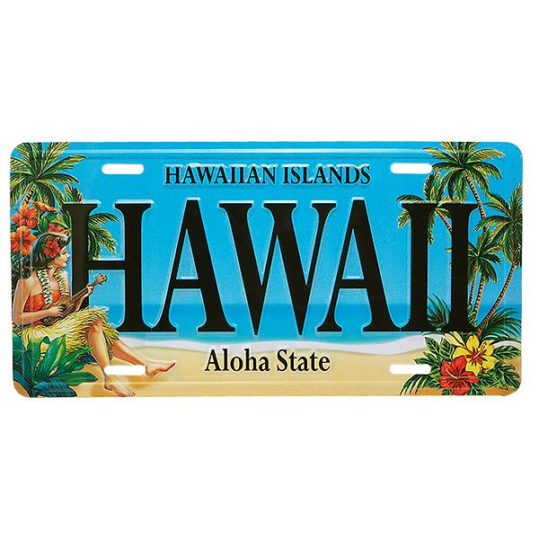 ライセンスプレート ハワイアン雑貨 インテリア ナンバープレート Hawaii フラ ハワイ 南国 リゾート 車用品｜aloalo｜08