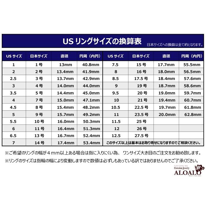 ハワイアンジュエリー リング 指輪 オーダーメイド 幅6mm 14K ゴールド ２トーンリング バレルリング ハワイ製 手彫りリング メンズ レディース｜aloalo｜13