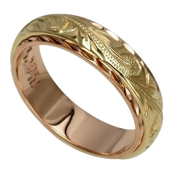 ハワイアンジュエリー リング 指輪 オーダーメイド 幅6mm 14K ゴールド