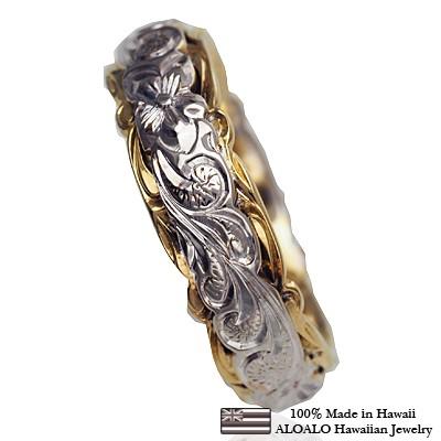 ハワイアンジュエリー リング 指輪 オーダーメイド 幅6mm 14K ゴールド 