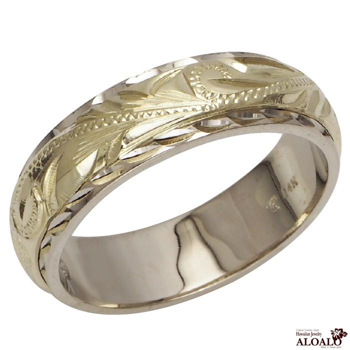 ハワイアンジュエリー リング 指輪 オーダーメイド 幅6mm 14K ゴールド