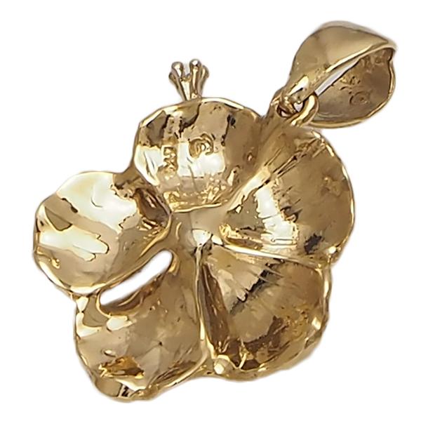 【14K】ハワイアンジュエリー　アンクレット　ハイビスカス【美品】 ハワイアンジュエリー ペンダント トップ 14K ゴールド