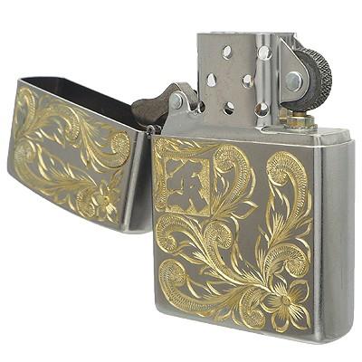 ハワイアンジュエリー / 真鍮　手彫りZIPPO_1