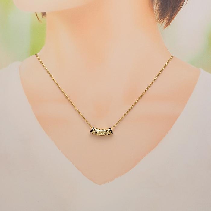 ハワイアンジュエリー ペンダント トップ  14K ゴールド プルメリア マカロニの画像