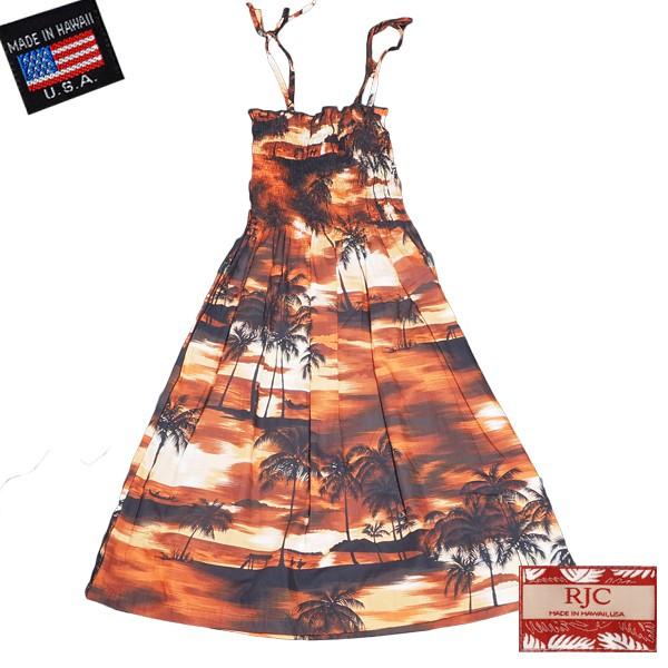 アロハシャツ 綿100 サイズを選ばないシャーリングワンピース ハワイ製可愛いガールズに ｒｊｃブランド Apaproduction Fr