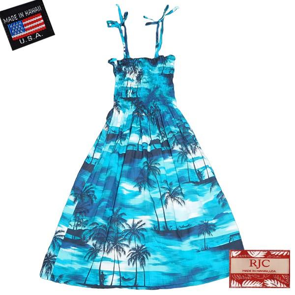 アロハシャツ 綿100 サイズを選ばないシャーリングワンピース ハワイ製可愛いガールズに ｒｊｃブランド Apaproduction Fr