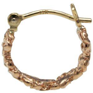 ハワイアンジュエリー ピアス 14k ゴールド プルメリア フープピアス ハワイ製の画像