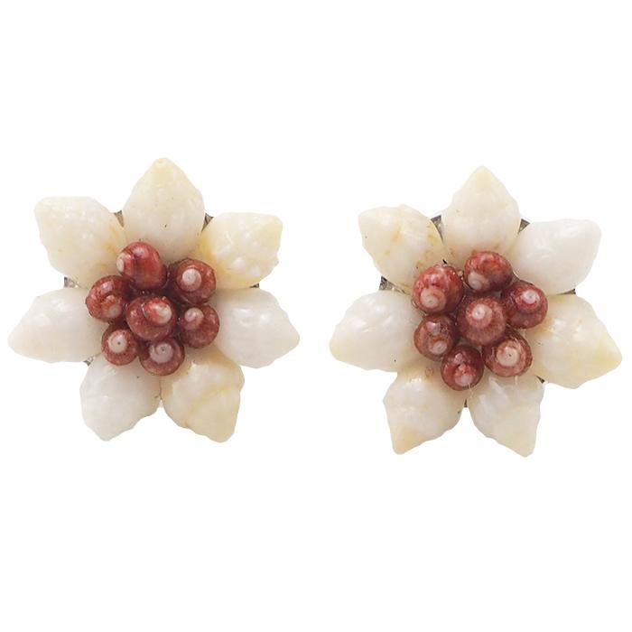 値下げ‼️希少✨ニイハウシェルピアス　モミシェル　ハワイアンジュエリー　ハワイ ニイハウシェル ピアス/モミホワイト – MANOA.