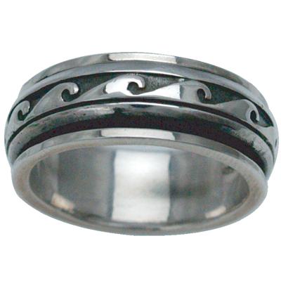 ハワイアンジュエリー リング 指輪 シルバー925 ミニウェーブ スピン