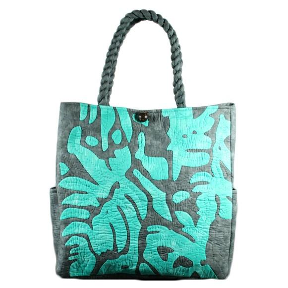 ハワイアンキルトバッグ サザンフォレストのむら染め本格ハワイアン