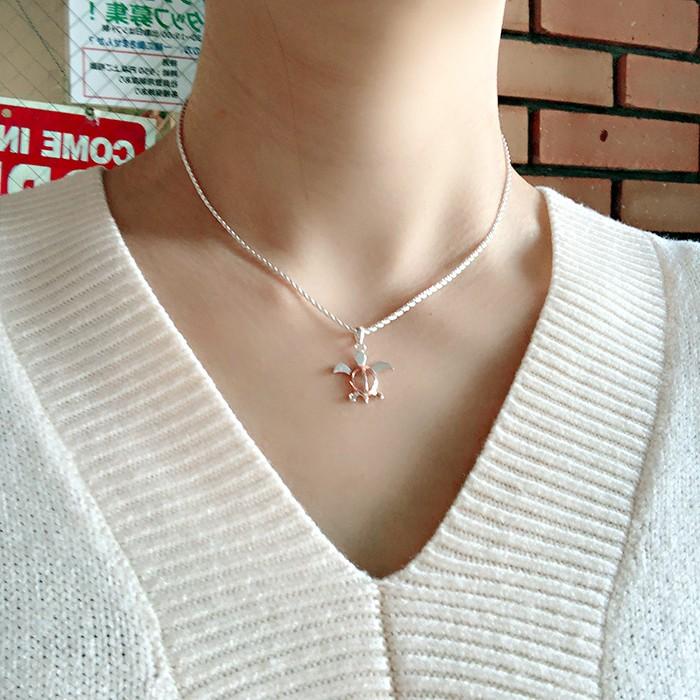 ハワイアンジュエリー 可愛らしいホヌ ウミガメ ピンクゴールドと