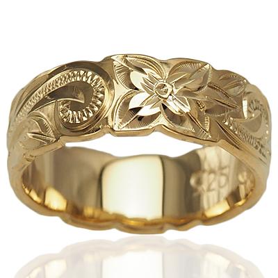 ハワイアンジュエリー リング 指輪 シルバー925 6mm幅 カットアウト  