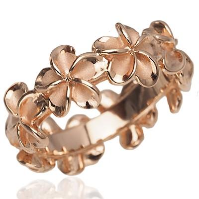 値下げ！ハワイアンジュエリー　14k プルメリアリング ピンクゴールド 楽天市場】ハワイアンジュエリー 指輪 リング レディース 彼女 ゲージ