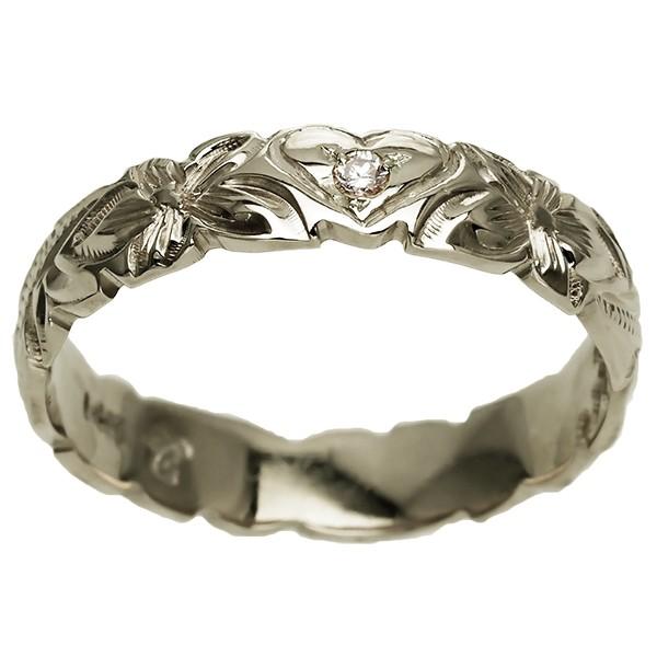 ハワイアンジュエリー リング 指輪 結婚指輪 オーダーメイド お手軽な1.25mm厚 幅4mm 14k ホワイトゴールド バレルリングの画像