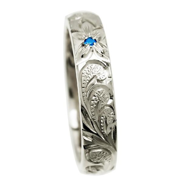 ハワイアンジュエリー リング 指輪 結婚指輪 オーダーメイド お手軽な1.25mm厚 幅4mm 14k ホワイトゴールド バレルリングの画像