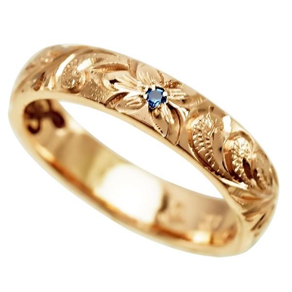 ハワイアンジュエリー リング 指輪 結婚指輪 オーダーメイド お手軽な1.25mm厚 幅4mm 14k イエローゴールド バレルリングの画像
