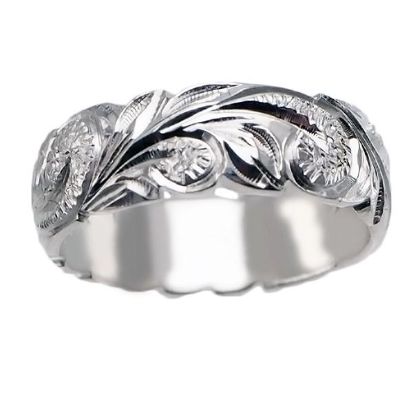 ハワイアンジュエリー リング 指輪 結婚指輪 オーダーメイド 1.75mm厚 幅8mm スターリングシルバー925 バレルリングの画像