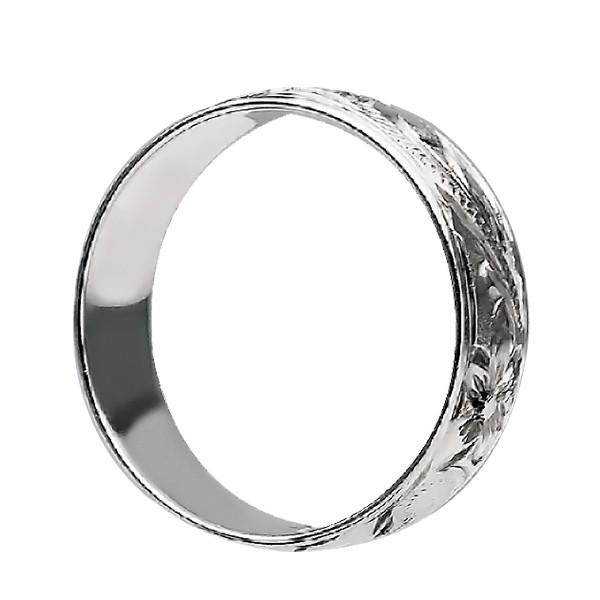 ハワイアンジュエリー リング 指輪 結婚指輪 オーダーメイド 1.75mm厚 幅6mm スターリングシルバー925 バレルリングの画像